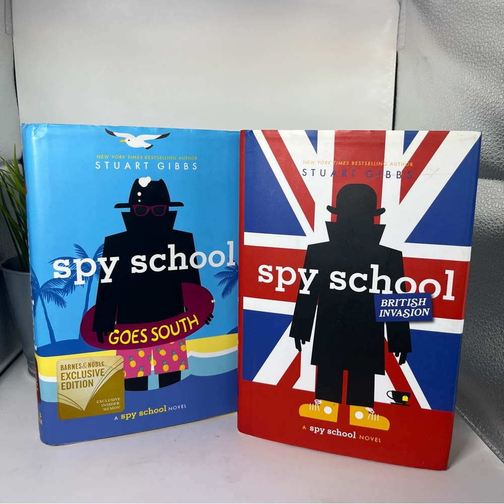 Spy School Hardback Books Stuart Gibbs‎ “Goes South” & “British Invasion” Kids
